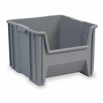 F8826 Stacking Bin Gray Plastic 12 1/2 in MPN:13018GREY