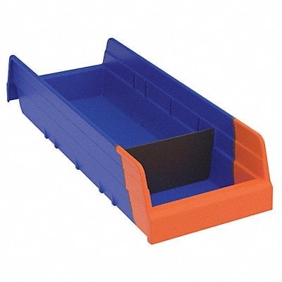 H8697 Shelf Bin Blue/Orange IndstrGrdPoly 4 in MPN:36468BLUE