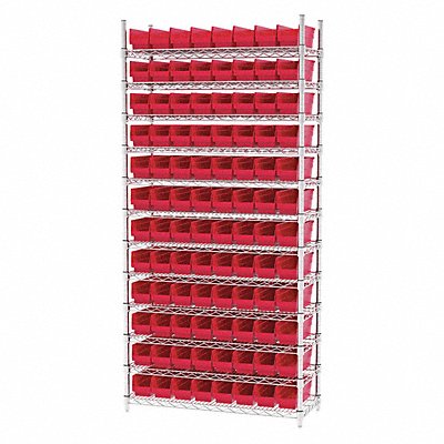 D5527 Bin Shlvng 14inx74inx36in Red MPN:AWS143630120R