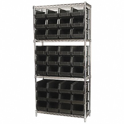 D5519 Bin Shlvng 14inx74inx36in Black MPN:AWS143630240K