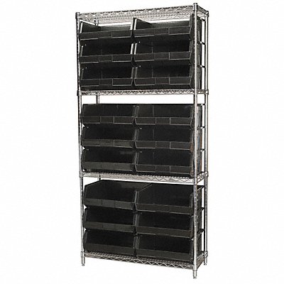 D5521 Bin Shlvng 14inx74inx36in Black MPN:AWS143630250K