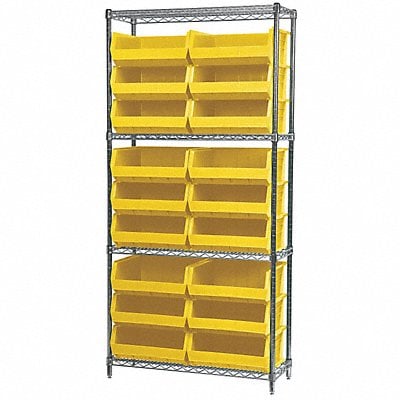 D5521 Bin Shlvng 14inx74inx36in Yellow MPN:AWS143630250Y