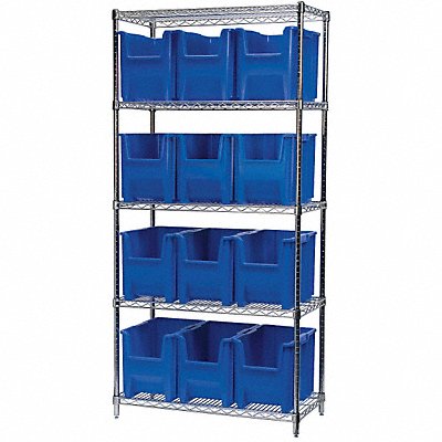 G3472 Bin Shlvng 18inx74inx36in Blue MPN:AWS183613014B