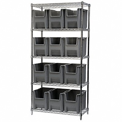 G3472 Bin Shlvng 18inx74inx36in Gray MPN:AWS183613014G