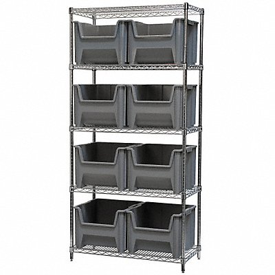 G3473 Bin Shlvng 18inx74inx36in Gray MPN:AWS183613018G