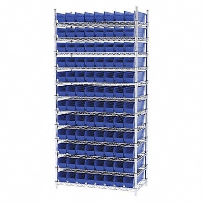 D5529 Bin Shlvng 18inx74inx36in Blue MPN:AWS183630128B