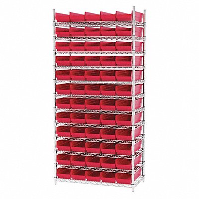 D5528 Bin Shlvng 18inx74inx36in Red MPN:AWS183630138R