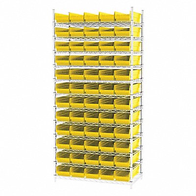 D5528 Bin Shlvng 18inx74inx36in Yellow MPN:AWS183630138Y