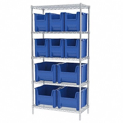 G3474 Bin Shlvng 18inx74inx36in Blue MPN:AWS1836SNSB