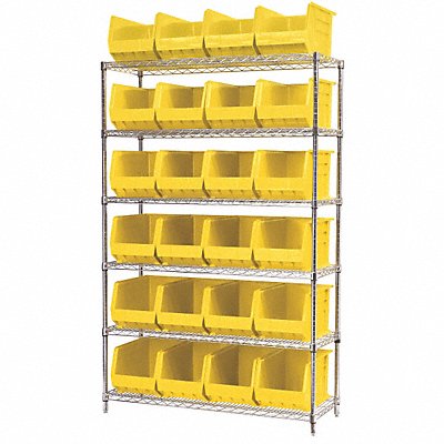 D5366 Bin Shlvng 18inx74inx48in Yellow MPN:AWS184830260Y