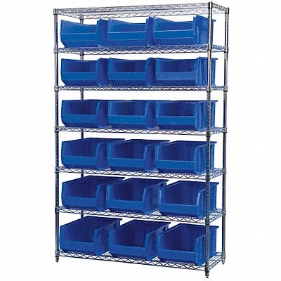 D5363 Bin Shlvng 18inx74inx48in Blue MPN:AWS184830281B