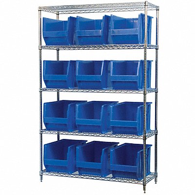 D5364 Bin Shlvng 18inx74inx48in Blue MPN:AWS184830282B