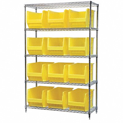 D5364 Bin Shlvng 18inx74inx48in Yellow MPN:AWS184830282Y