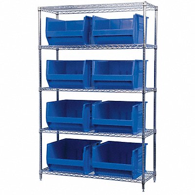 D5365 Bin Shlvng 18inx74inx48in Blue MPN:AWS184830283B