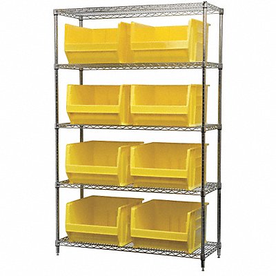 D5365 Bin Shlvng 18inx74inx48in Yellow MPN:AWS184830283Y