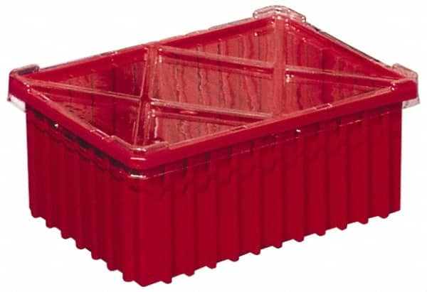 Polypropylene Dividable Storage Tote: 35 lb Capacity MPN:33166 RED