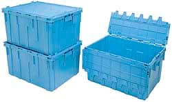 Polyethylene Attached-Lid Storage Tote: 80 lb Capacity MPN:39175