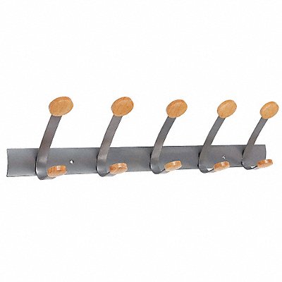 Coat Rack 5 Hook Wood/Steel MPN:PMV5