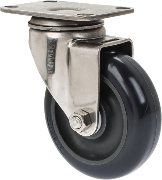 Swivel Top Plate Caster: Polyurethane, 4