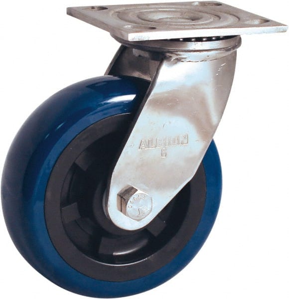 Swivel Top Plate Caster: Polyurethane Mold on Polypropylene, 5