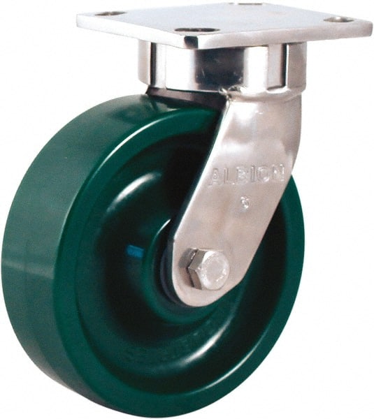 Swivel Top Plate Caster: Polyurethane, 8