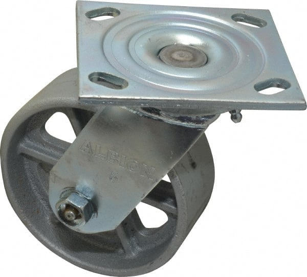 Swivel Top Plate Caster: Cast Iron, 5