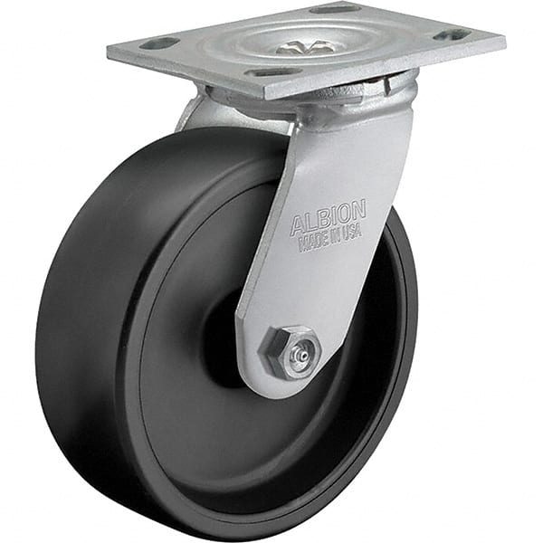 Swivel Top Plate Caster: Polypropylene, 8