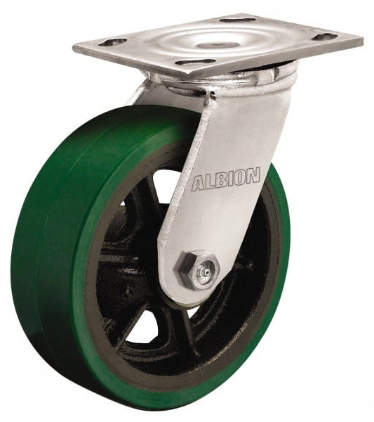 Swivel Top Plate Caster: Polyurethane, 4