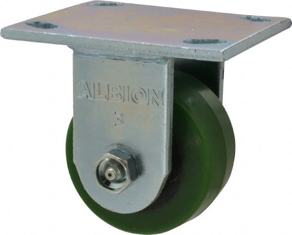 Rigid Top Plate Caster: Polyurethane, 3-1/4