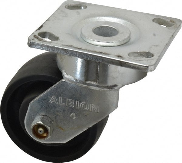 Swivel Top Plate Caster: Glass Filled Nylon, 4