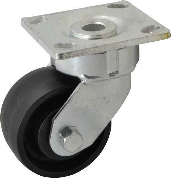 Rigid & Swivel Top Plate Caster: Glass Filled Nylon, 4