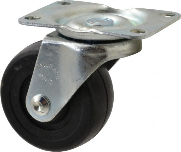 Swivel Top Plate Caster: Soft Rubber, 3