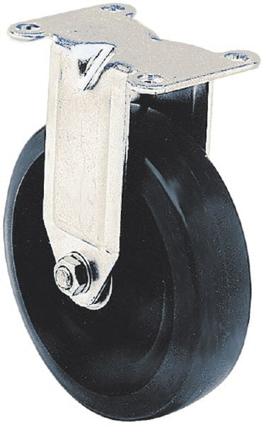 Swivel Top Plate Caster: Hard Mold on Rubber (Dyna-Tred Polyurethane) Polyurethane & Polyurethane Mold on Polypropylene, 4