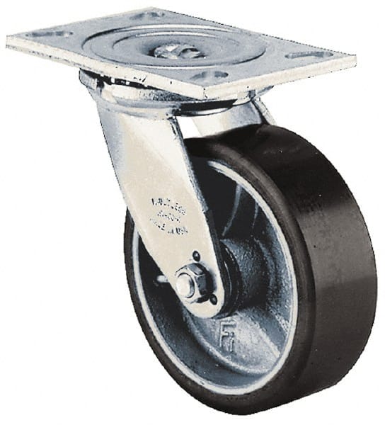 Swivel Top Plate Caster: Semi-Steel, 10