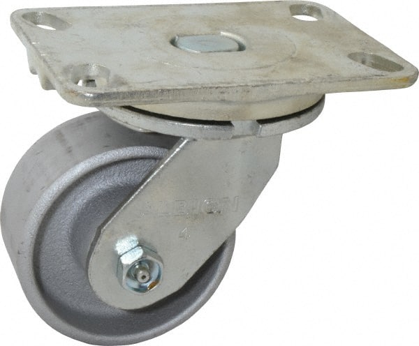 Swivel Top Plate Caster: Cast Iron, 4