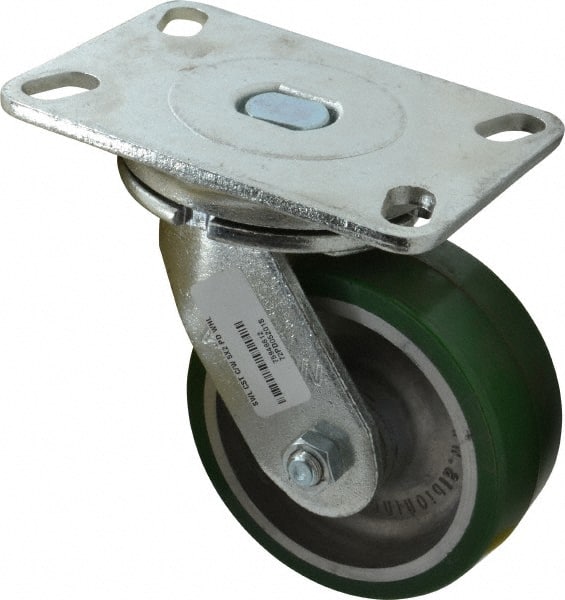 Swivel Top Plate Caster: Polyurethane, 5