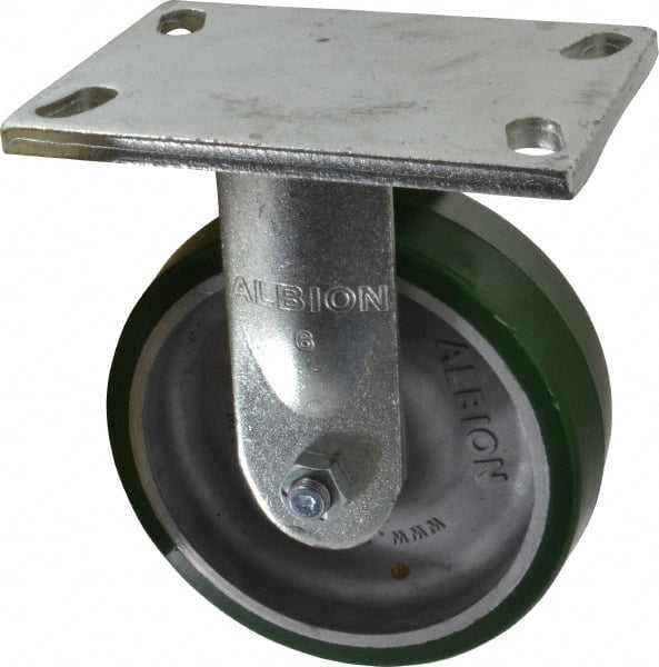 Rigid Top Plate Caster: Polyurethane, 6