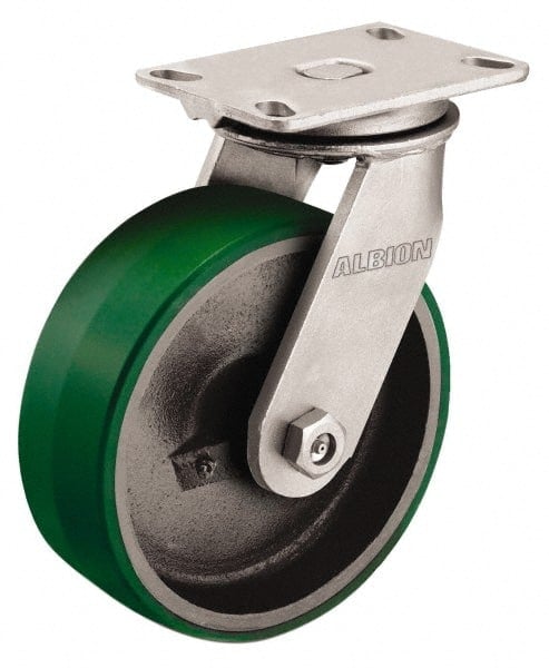 Swivel Top Plate Caster: Polyurethane, 4