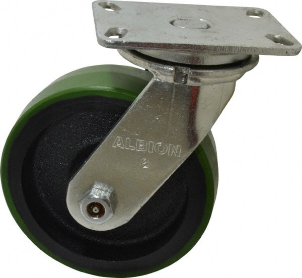 Swivel Top Plate Caster: Polyurethane, 8