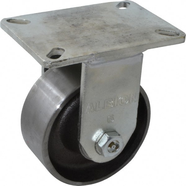 Rigid Top Plate Caster: Forged Steel, 6