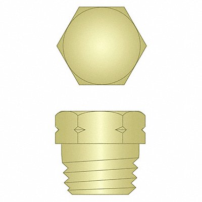 Grease Plug 1/4 -28 Frm 9/32 Hex Head MPN:A328435