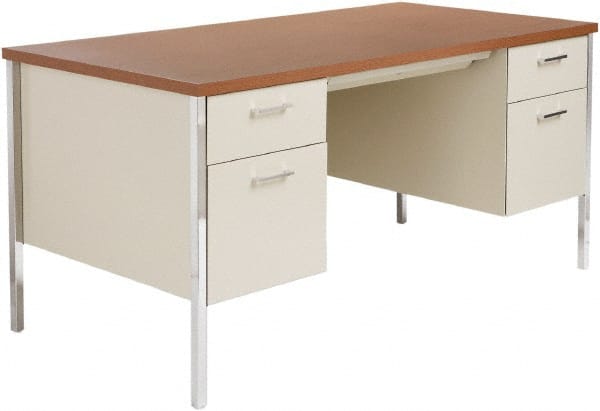 Desk: Woodgrain Laminate & Steel, Cherry MPN:ALESD6030PC