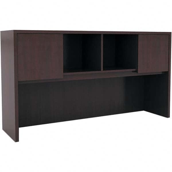 Bookcases, Overall Height: 35.38in , Overall Width: 58.88 , Overall Depth: 15 , Material: Woodgrain Laminate , Color: Mahogany  MPN:ALEVA286015MY