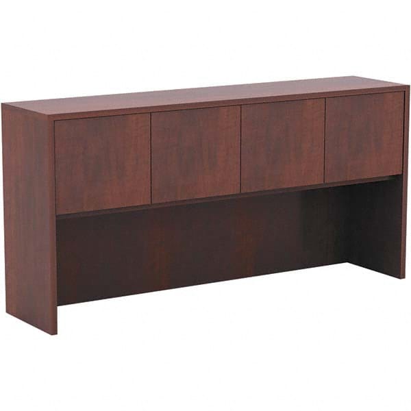 Bookcases, Overall Height: 35.38in , Overall Width: 64.75in , Overall Depth: 15in , Material: Woodgrain Laminate , Color: Medium Cherry  MPN:ALEVA286615MC