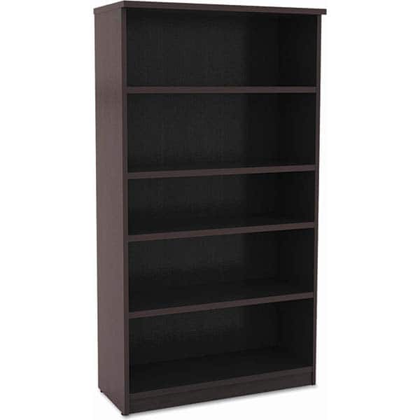 Bookcases, Overall Height: 64.75in , Overall Width: 31.75in , Overall Depth: 14in , Material: Textured Woodgrain Laminate , Color: Espresso  MPN:ALEVA636632ES