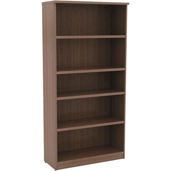 Bookcases, Overall Height: 64.75in , Overall Width: 31.75 , Overall Depth: 14 , Material: Woodgrain Laminate , Color: Walnut  MPN:ALEVA636632WA