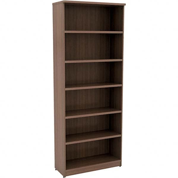 Bookcases, Overall Height: 80.25in , Overall Width: 31.75 , Overall Depth: 14 , Material: Wood Veneer , Color: Walnut  MPN:ALEVA638232WA