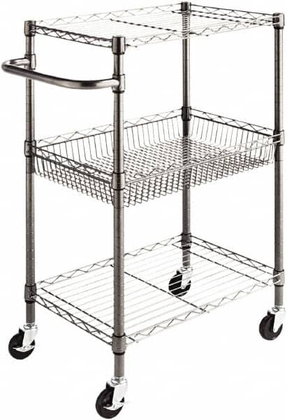 Standard Utility Cart: Steel, Black MPN:ALESW342416BA