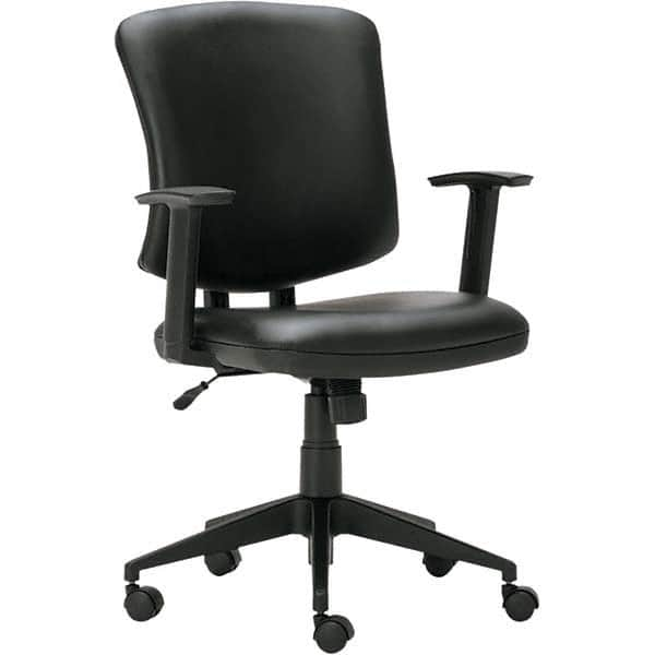 Task Chair:  Leather,  Adjustable Height,  17-3/5 to  21-1/2