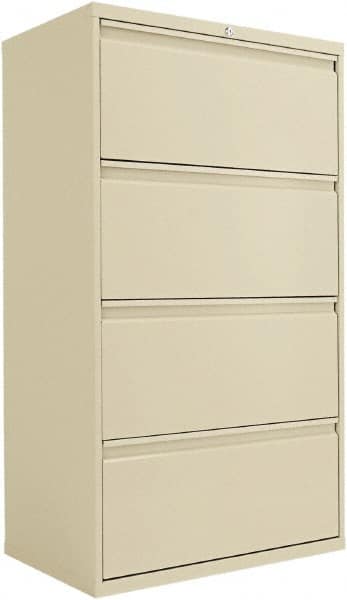 Horizontal File Cabinet: 4 Drawers, Steel, Putty MPN:ALEHLF3054PY